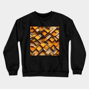 Radiant Symmetry: Gilded 3D Geometric Elegance" Crewneck Sweatshirt